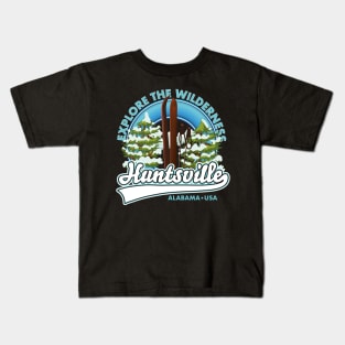 Huntsville Alabama USA Ski logo Kids T-Shirt